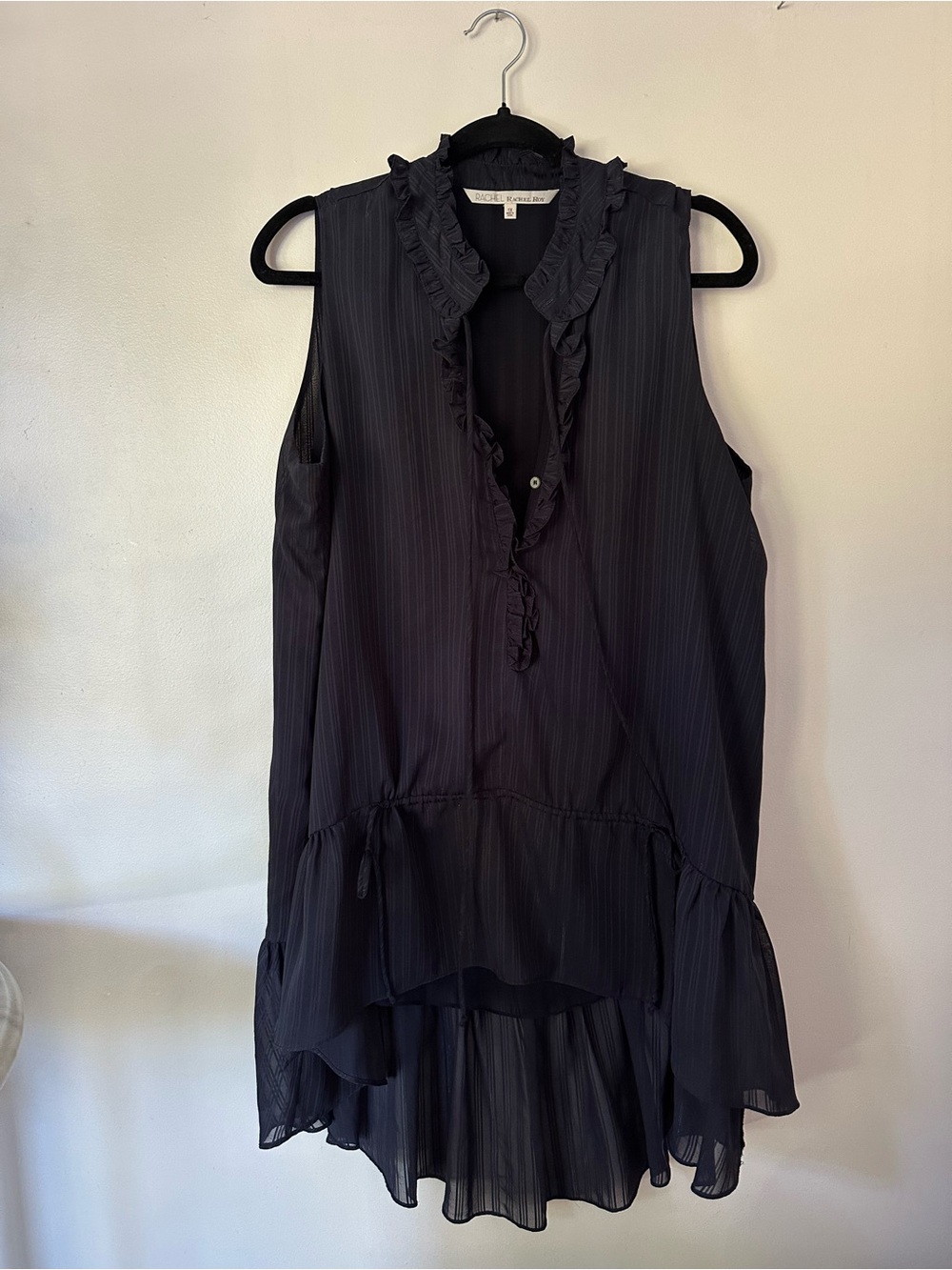 Sleeveless Ruffle-Trim top